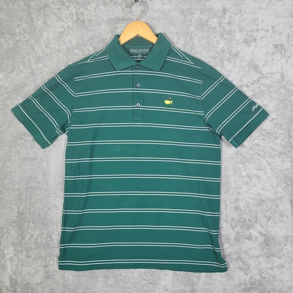 Masters Collection Polo Shirt Mens Medium Striped Golf Augusta National Augusta - Picture 1 of 11